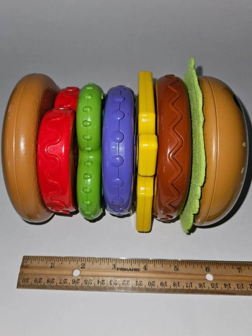 LeapFrog 4-in-1 Learning Hamburger Puzzle Stack Spin Toss Leap Frog Complete